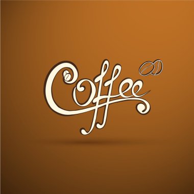Parşomen için logo vektör kahve etiketle