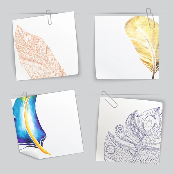 Işık ile sopa notlar dizi doodle tüyler