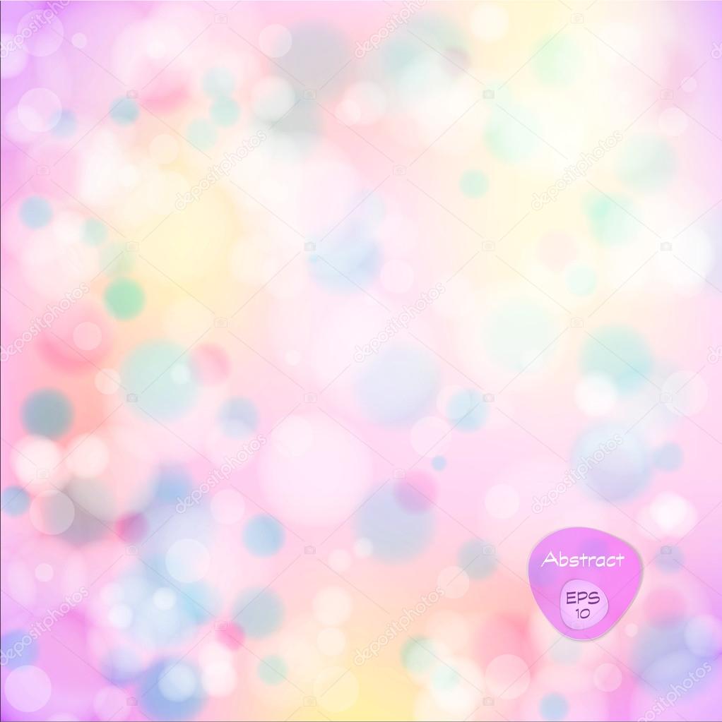 Vector illustration of soft colored abstract background. Elegant abstract background with bokeh lights and stars.  Holiday Abstract Glitter Defocused Background With Blinking Stars. Blurred Bokeh.