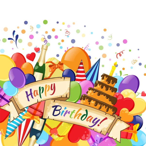 Festive Celebration Happy Birthday background — Stock Vector