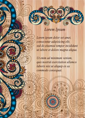 İşiniz için desenli poster doodle