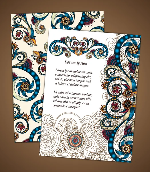 Doodle desenli posterler işiniz için kümesi