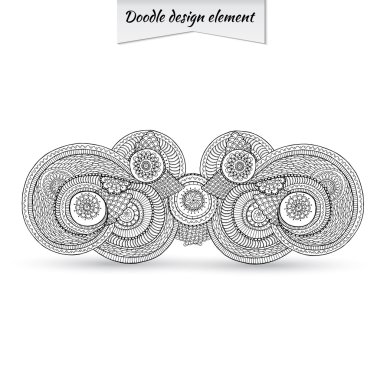 Kına Paisley Doodle çiçek tasarım öğesi.