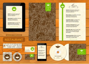 Şirket kimliği. Cafe, restoran firma tarzı .