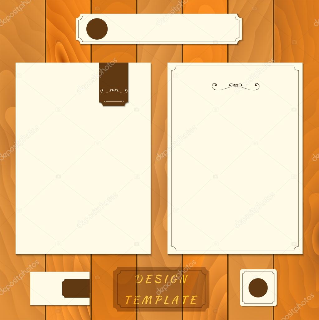 Empty set mockup of corporate identity elements.