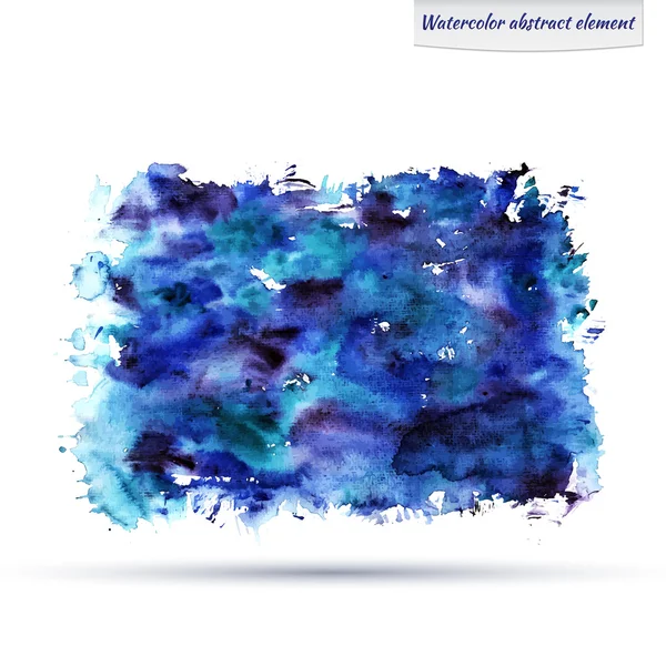 Abstrakte blaue nasse Aquarell Hintergrund. — Stockvektor