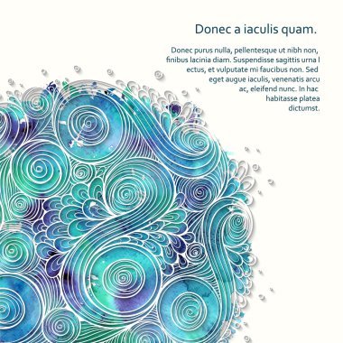 3D beyaz kağıt desen doodle.