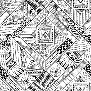 Çizgili soyut geometrik kabile seamless modeli dokulu.