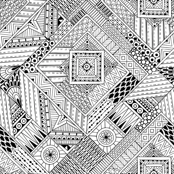 Modèle tribal sans couture géométrique texturé rayé abstrait . — Image vectorielle