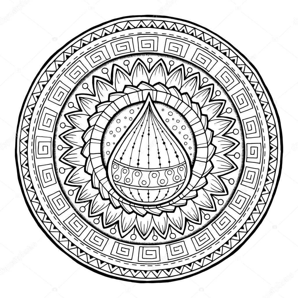 water mandala coloring pages