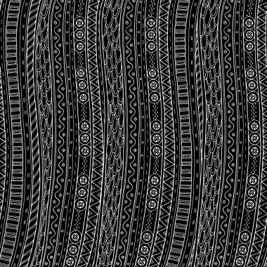 Arka planda karalamalar ve etnik desen ile vektör.