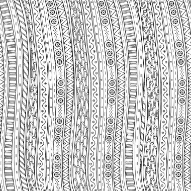 Doodle etnik desenli vektör arka planda doodle.