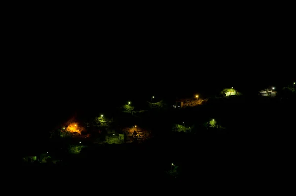 Widok na wioskę Ronda w nocy. — Zdjęcie stockowe