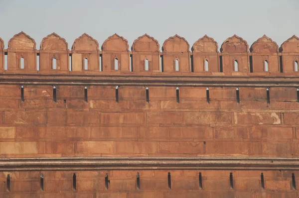 Zeď Rudé Pevnosti Staré Dillí Dillí Indie — Stock fotografie