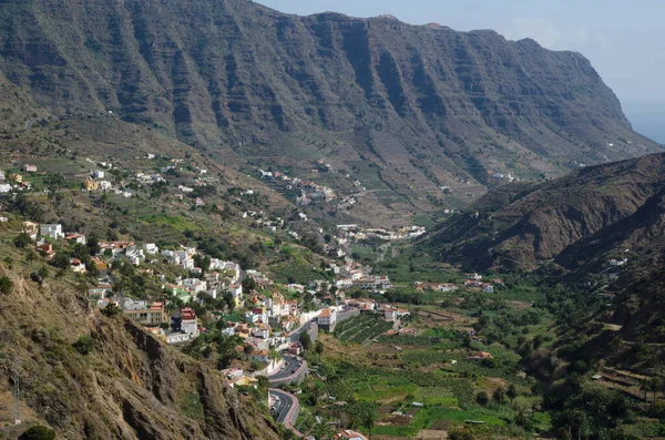 Veduta della città di Hermigua a La Gomera. — Foto Stock