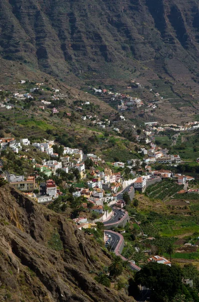 Vista de la ciudad de Hermigua en La Gomera. — Foto de Stock