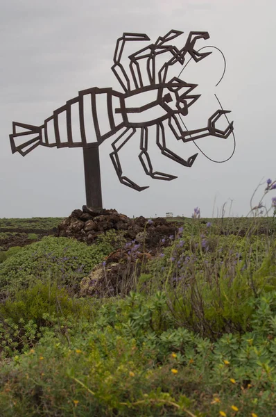 Agachamento lagosta Munidopsis polymorpha escultura. — Fotografia de Stock