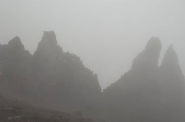 Sisteki kayalıklar. Caldera de Taburiente Ulusal Parkı. La Palma. Kanarya Adaları. İspanya.