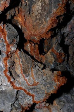 Bir mağaranın içinde. San Juan geçidi. Puntallana. La Palma. Kanarya Adaları. İspanya.