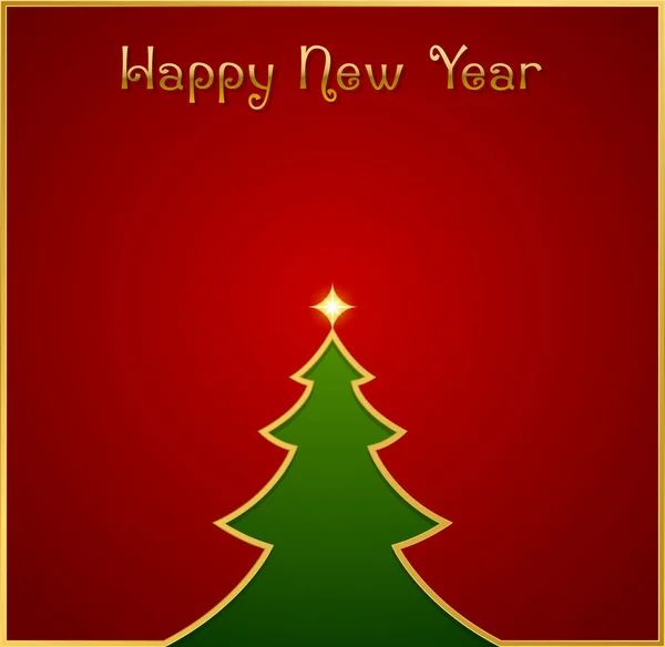 Happy New Year Tree — Stock Vector