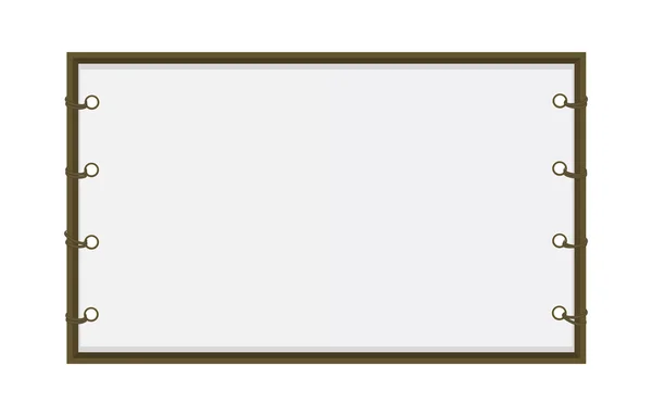 干净的纸，在木制框架 — 图库矢量图片
