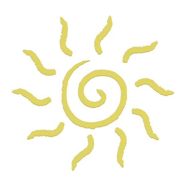 Solen gul — Stock vektor