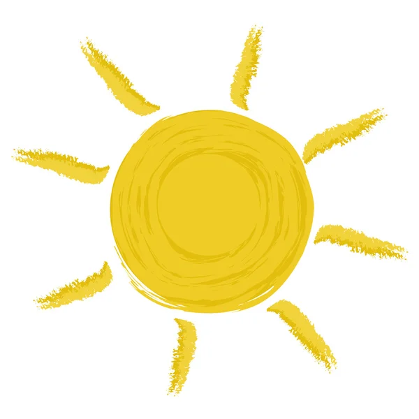 Soleil jaune — Image vectorielle