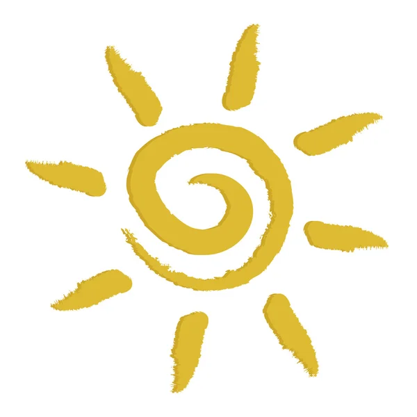 Yellow Sun Sign — Stock Vector