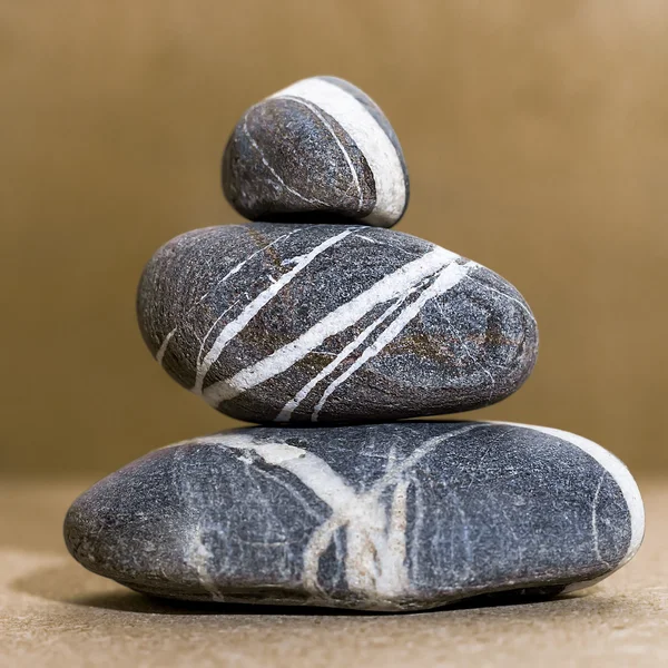 Sea stones pebbles pyramid — Stock Photo, Image