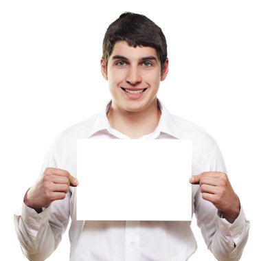 adam beyaz boş form reklam