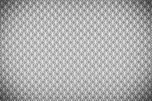 Hintergrund Textur aus hellen schwarz-weißen Stoff Nahaufnahme mit Vignette — Stockfoto