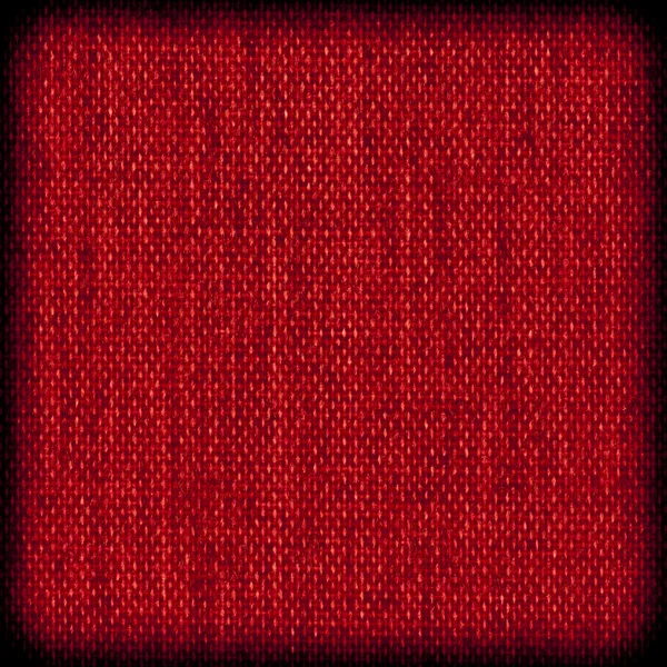 Background texture of dark red fabric closeup with vignette — Stock Photo, Image