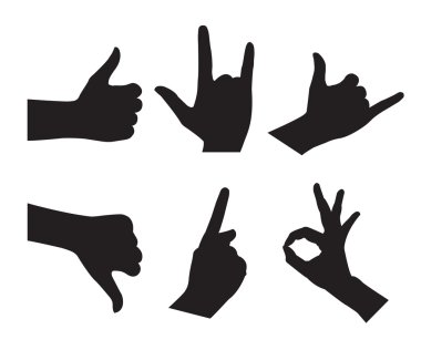 El siluetleri beyaz arka plan olarak ayarla