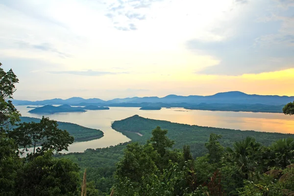 Sunset at scenic point of Khao Fha Chee, Ranong,Thailand. — Stock Photo, Image