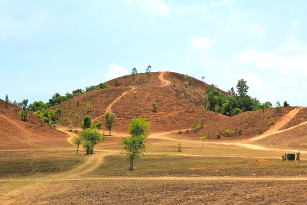 The landscape view of bald mountain or grass mountain in Ranong — Stock Photo, Image