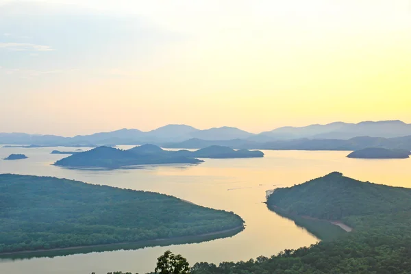 Sunset at scenic point of Khao Fha Chee, Ranong,Thailand. — Stock Photo, Image