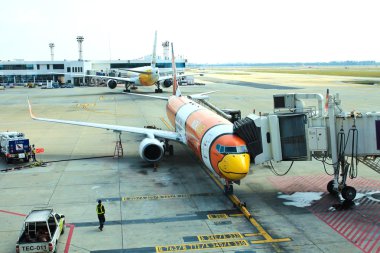 Bangkok - 3 Mayıs: Don Mueang Uluslararası Havaalanı üzerinde 3 Mayıs 2016