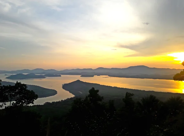 Sunset at scenic point of Khao Fha Chee, Ranong,Thailand. — Stock Photo, Image