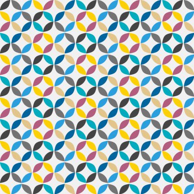 Vektör Geometrik Çember Deseni Arkaplanı