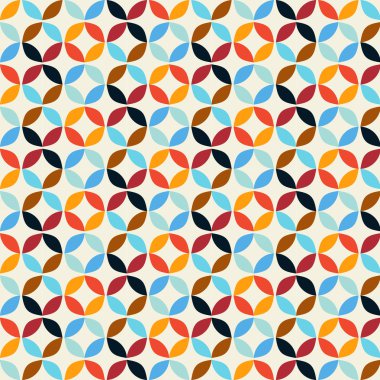 Vektör Geometrik Çember Deseni Arkaplanı