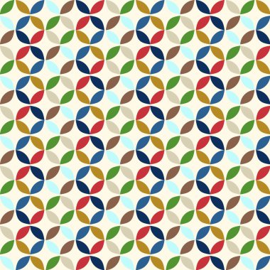 Vektör Geometrik Çember Deseni Arkaplanı