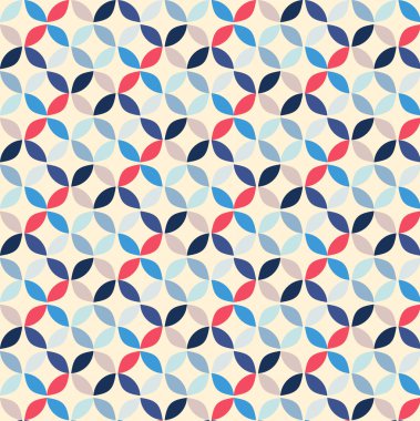 Vektör Geometrik Çember Deseni Arkaplanı