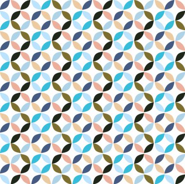 Vektör Geometrik Çember Deseni Arkaplanı