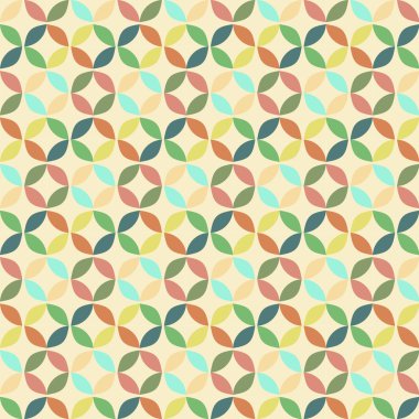 Vektör Geometrik Çember Deseni Arkaplanı