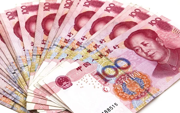 중국 위안 돈 100 지폐 — 스톡 사진