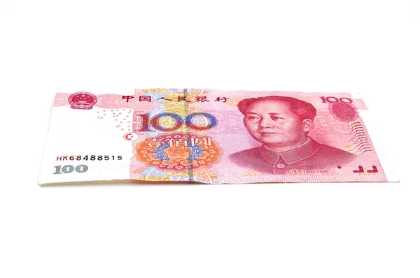 Chiński yuan pieniądze 100 banknotów — Zdjęcie stockowe