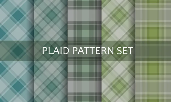 Plaid Patterns. Vector set. — Stock Vector