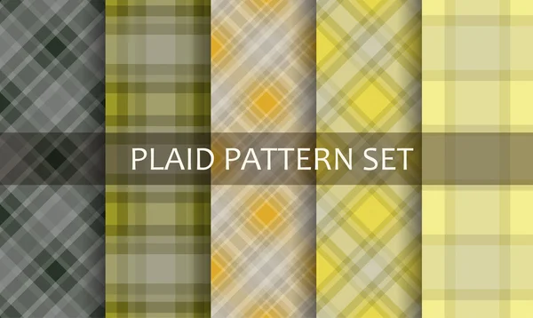 Plaid Patterns. Vector set. — Stock Vector
