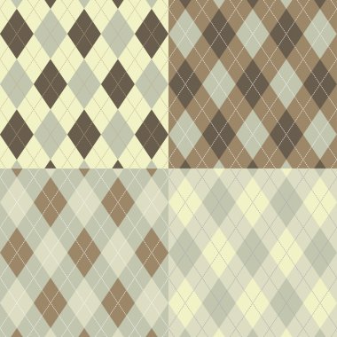 Dikişsiz ekose desenli. elmas şekiller arka plan. vektör set.