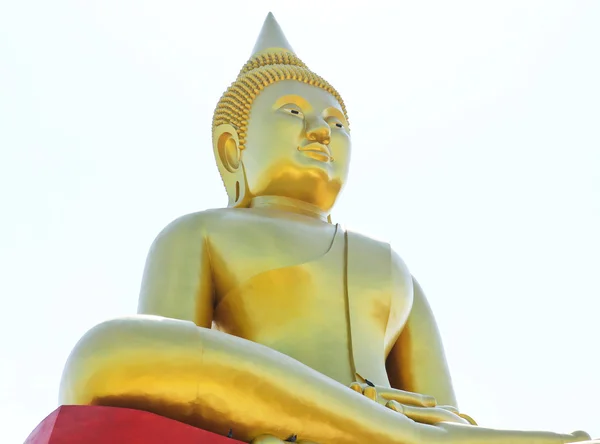 Stora gyllene Buddha i Thailand. — Stockfoto